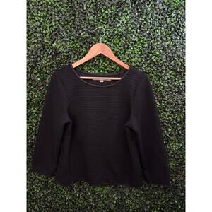 Max Studio, Black Pullover Sweater, Crew Neck Women’s Size L
